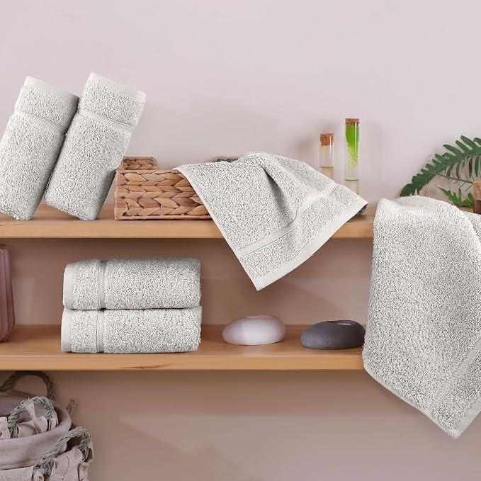 Hawmam Linen Luxury Cotton Washcloths 13x13 Inch - Image 2