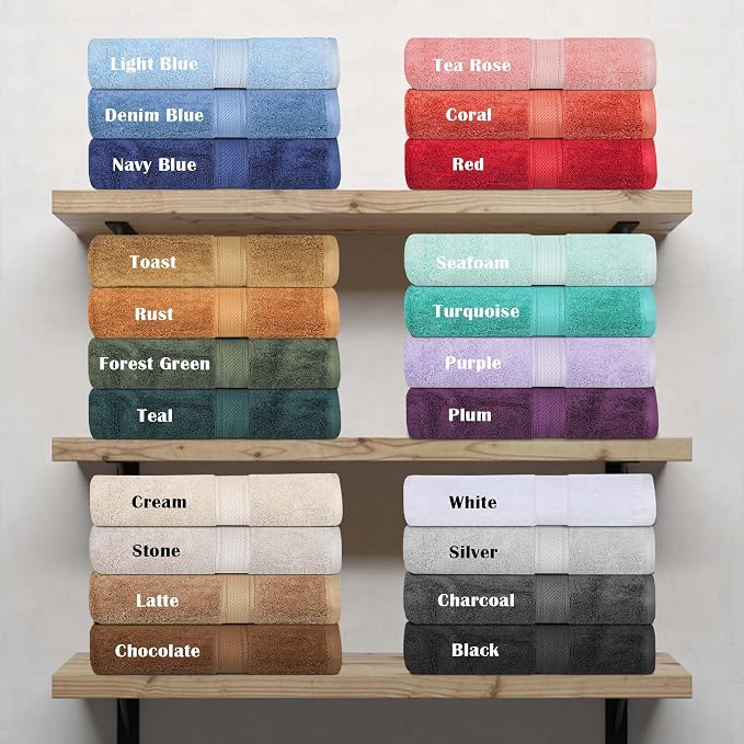 SUPERIOR Egyptian Cotton Ultra Plush & Absorbent, 3 Piece Set, Soft Luxury - Image 9