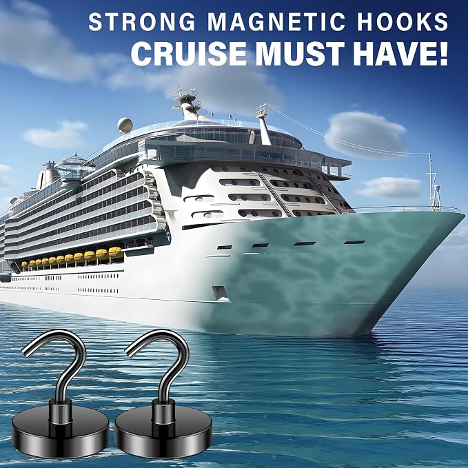 FINDMAG Black Magnet Hooks, 80LB+ Magnetic Hooks - Image 2