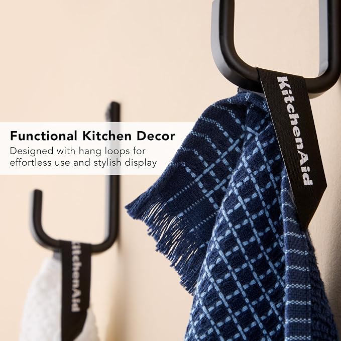 KitchenAid Gourmet Series Gridlines Kitchen Towels 3-Pack Set, 100% Cotton - Image 6
