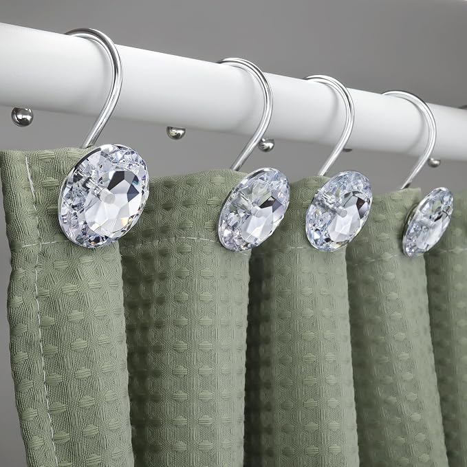 12PCS Shower Curtain Hooks Rings - Image 7