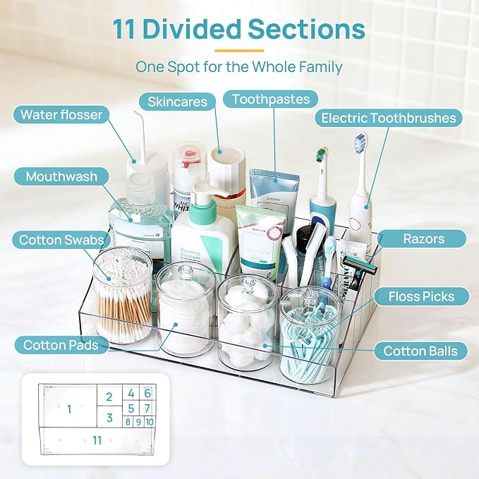Vtopmart 5 PCS Bathroom Countertop Organizer Sets - Image 4