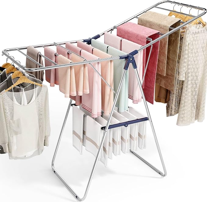 Large Stainless Steel Clothes Drying Rack | Drying Rack Clothing by APEXCHASER