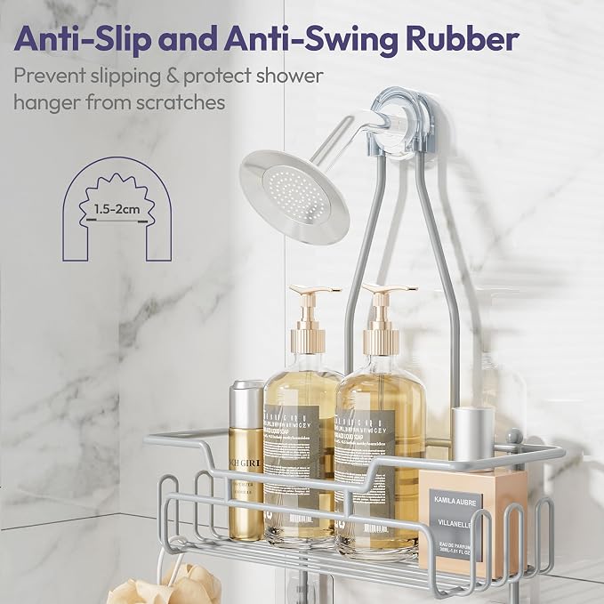 SWTYMIKI Bathroom Shower Caddy Hanging - Image 4