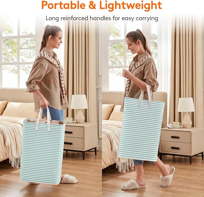 Lifewit 2 Pack Laundry Basket 80L Each, Collapsible Clothes Hamper - Image 4