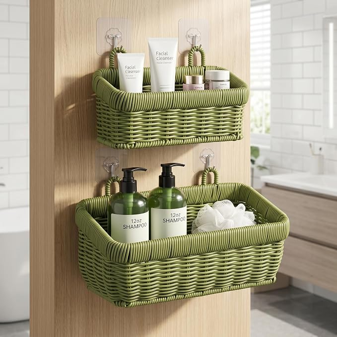 Wall Baskets, Hanging Wicker Baskets - Image 4