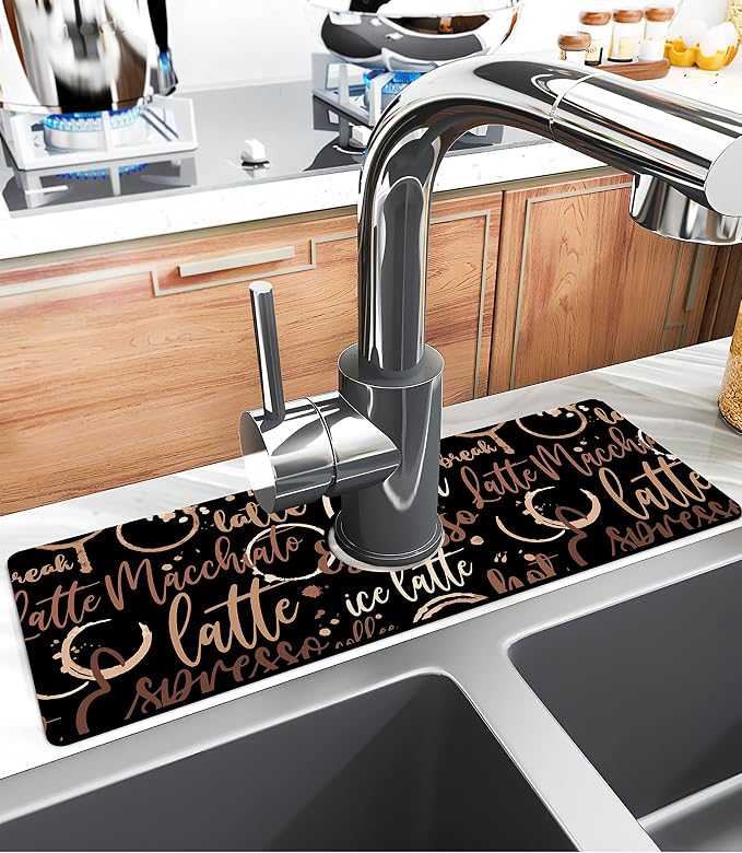 Kitchen Sink Splash Guard Faucet Mat Super Absorbent Fast Drying Mat Sink - Image 2
