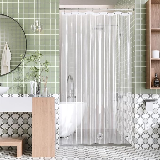 AmazerBath Shower Curtain Liner Small, 60x72 Clear Camper Shower Curtain - Image 6