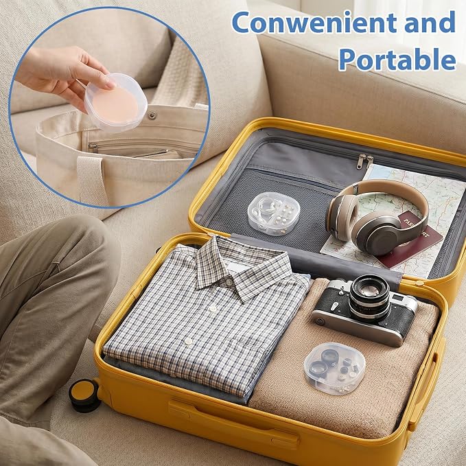 6 Pcs Portable Cotton Round Holder, Plastic Travel Cotton Pad Holder - Image 7