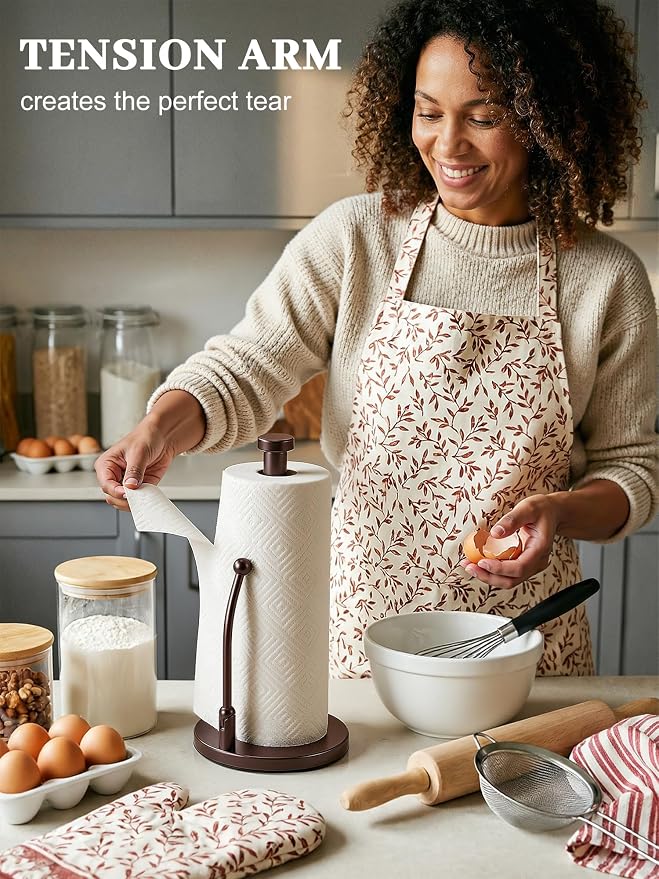 SMARTAKE Paper Towel Holder Countertop, Non-Slip Weighted Base - Image 9