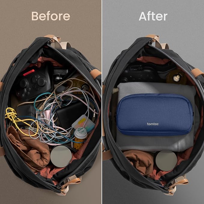tomtoc Electronics Organizer Travel Case, Cable Organizer - Image 10