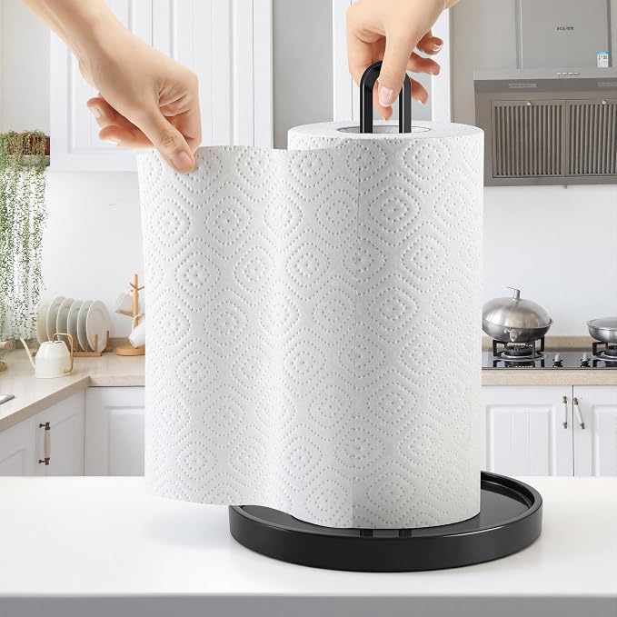 TONLEA Paper Towel Holder Countertop, Kitchen Roll Dispenser, Standing Paper - Image 9
