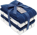 100% Cotton Terry Dish Towels, 4 pack16 x26 Inches, Super Soft and Absorbent by Ecotribe