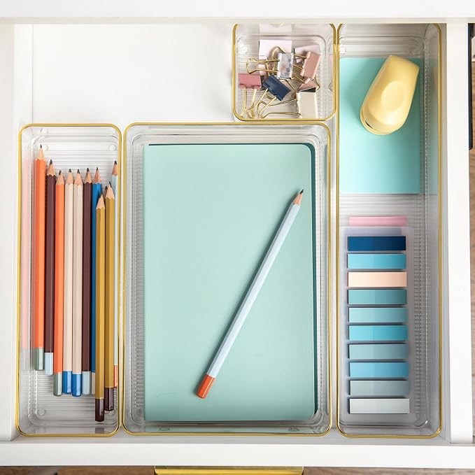 Martha Stewart Kerry Stackable Desk Drawer Organizers - Image 4
