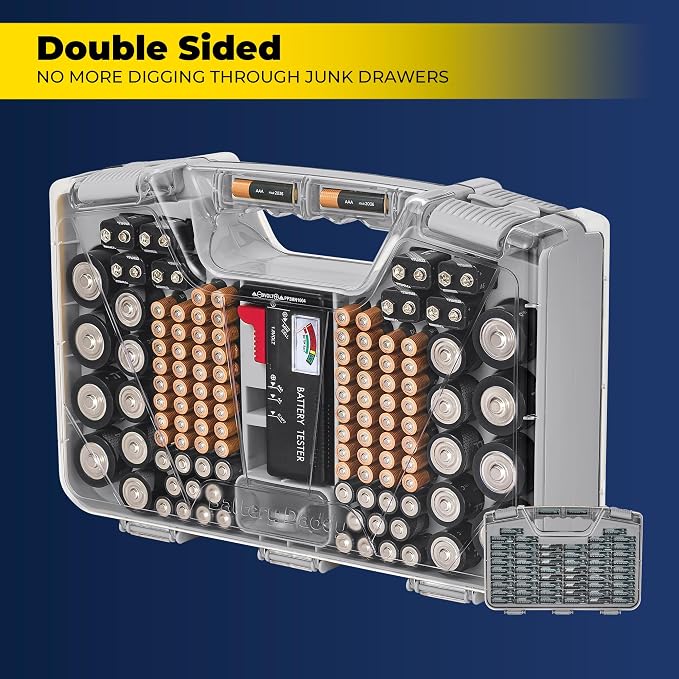 Battery Daddy Storage & Organizer Case w/Tester, Stores & Protects Up to 180 - Image 4