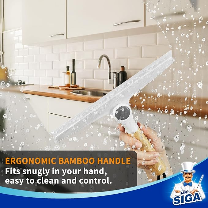 MR.SIGA Silicone Squeegee for Shower Door, 10 inch, showers and glass surfaces - Image 5