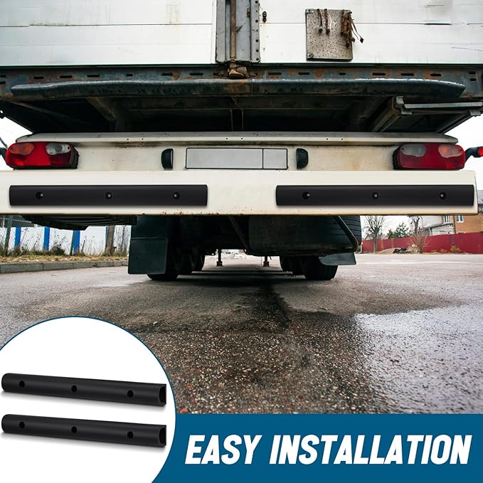 4 Pcs 2090616-2 20 Inch Universal Rubber Bumper Strip Durable D Shaped Rubber Bumpers Extruded Guard Protector Dock Bumpers with Installation Accessories for Truck Equipment and Delivery Bays