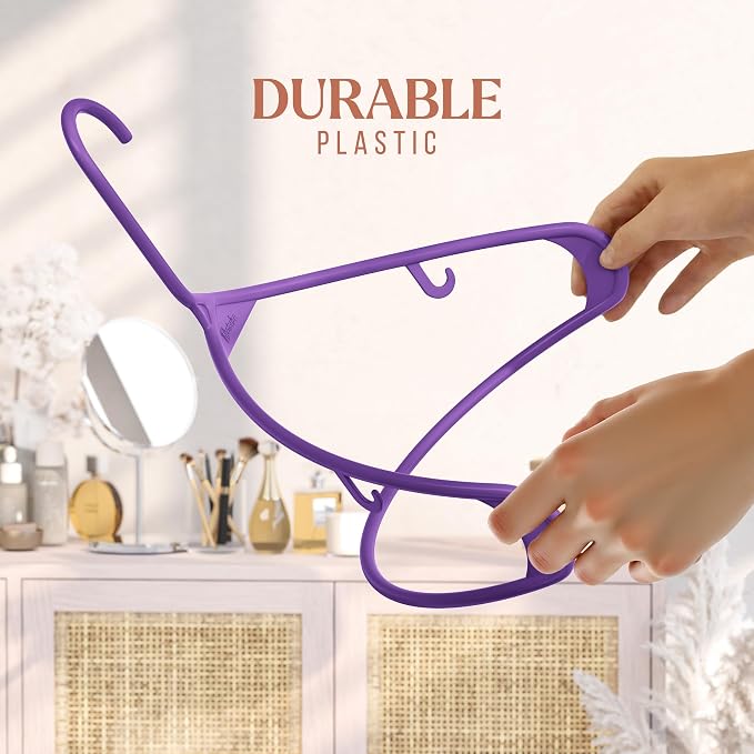 Plastic Hangers 20 Pack Purple - Image 4