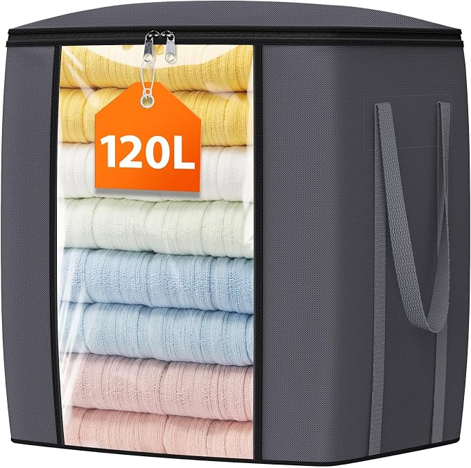 TasticTotes 120L Extra Large Blanket Clothes Storage Bags, 1 Pack | Foldable by Unknown