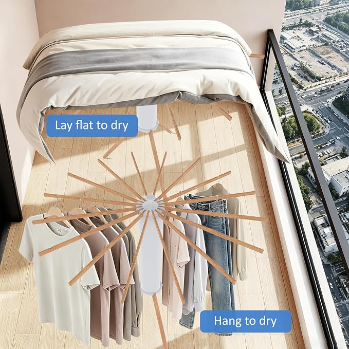Tripod Foldable Clothes Rack, Garment Rack Portable - Image 7
