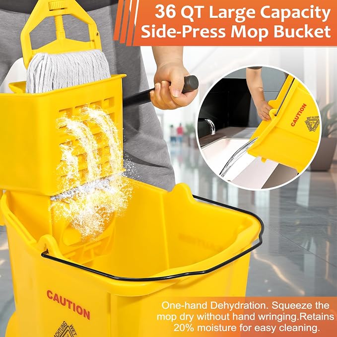 35 Qt Commercial Mop Bucket - Image 4