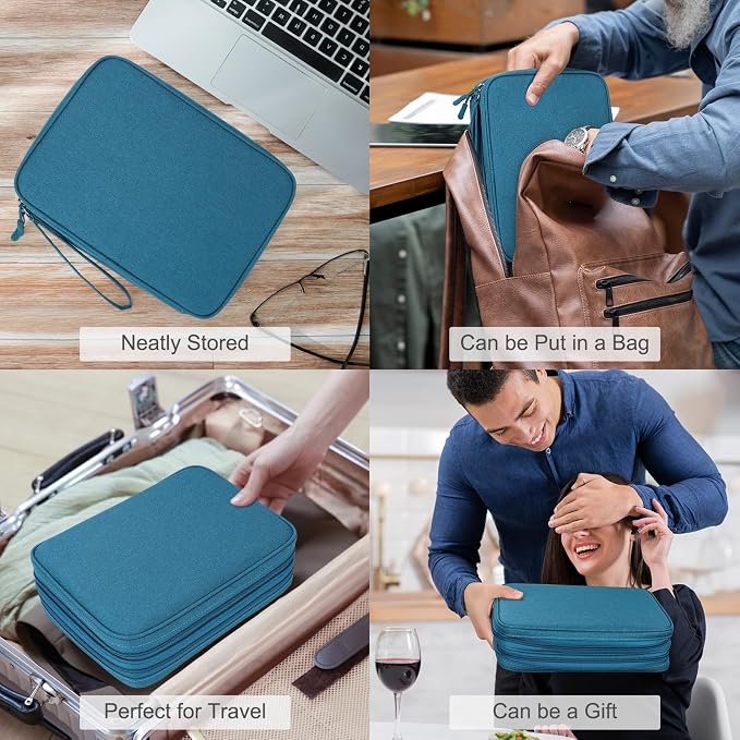 FYY Electronic Organizer, Travel Tech Pouch Bag, Extra Large, Dark Green | - Image 7