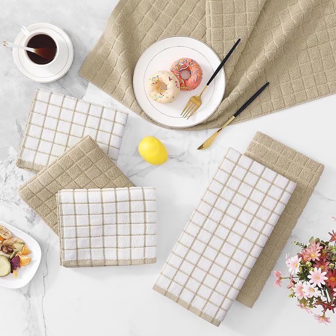 Homaxy Large Premium Cotton Kitchen Towels 16"x 28", 8 Pack - Image 9