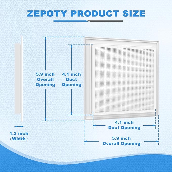 6"x6" Premium Aluminum Attic Vent with Screen, Optimal Airflow for Attics, Sheds, and Gables, Vent Opening 4"x4", Weather-Resistant Design for Ultimate Ventilation