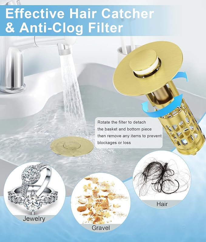 QYHNYJF Upgraded Bathroom Sink Stopper - Image 6