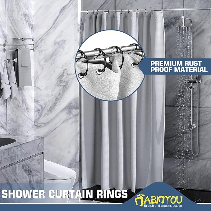 Shower Curtain Rings, 12 Pack Shower Hooks - Image 2