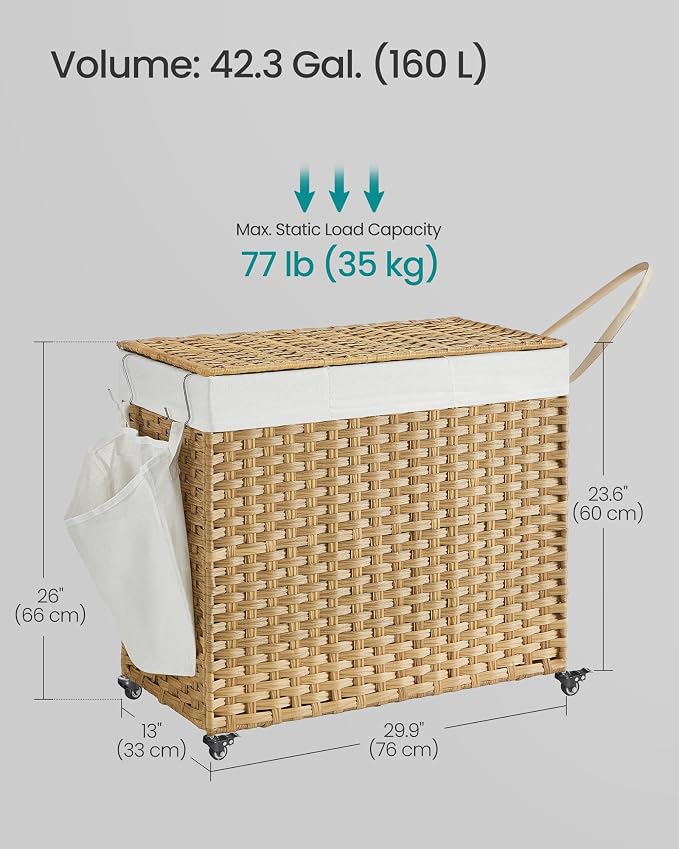 SONGMICS Rolling Laundry Hamper - Image 5