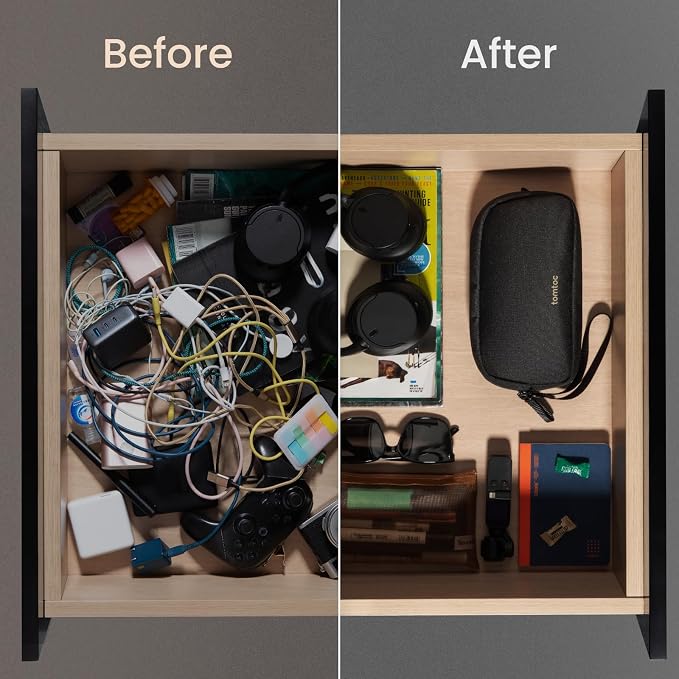 tomtoc Electronics Organizer Travel Case, Cable Organizer - Image 9