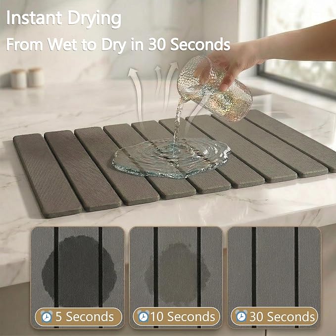 Large Stone Drying Mat for Kitchen Counter, Quick Dry Stone Drying Mat - Image 3