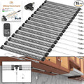 EBD LED Under Cabinet Lighting for Kitchen Built-in Adjustable Cable & Mid Input Jack Bookshelf Plug in Light bar 15 Pcs 6750 Lm 3000K Ultra Bright for Timer Smart Plug Alexa Google Assistant & Siri