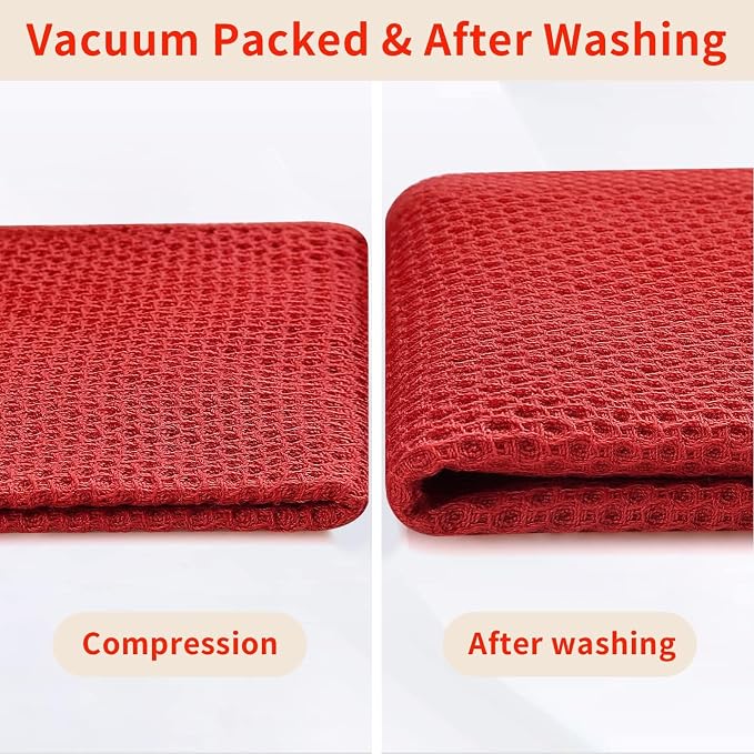 Homaxy 100% Cotton Waffle Weave Kitchen Dish Cloths 18-Pack, Ultra Soft - Image 7