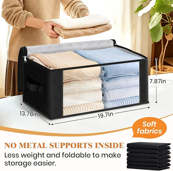 35L Closet Organizers, Foldable Under Bed Storage Containers | Storage Bags - Image 2