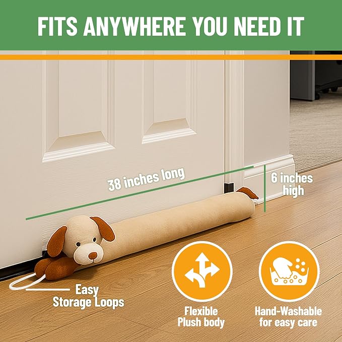 Evelots Under Door Cat & Dog Draft Stopper - Image 3