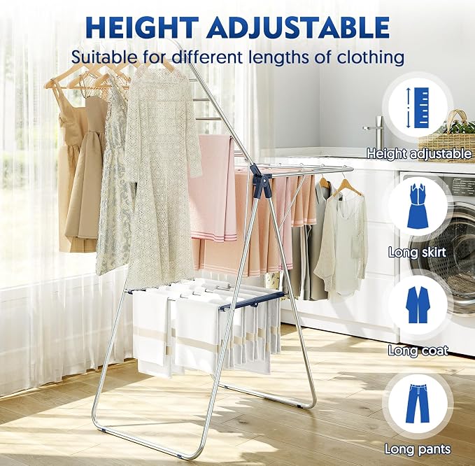 Large Stainless Steel Clothes Drying Rack | Drying Rack Clothing - Image 7