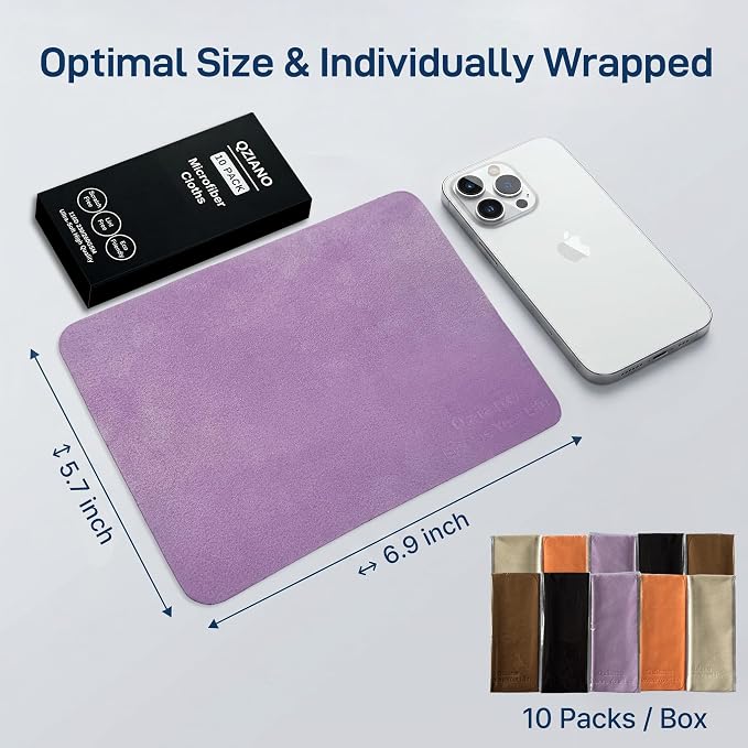 10 Pack Microfiber Cleaning Cloths, Premium 110D Scratch-Free & Lint-Free Clean - Image 9