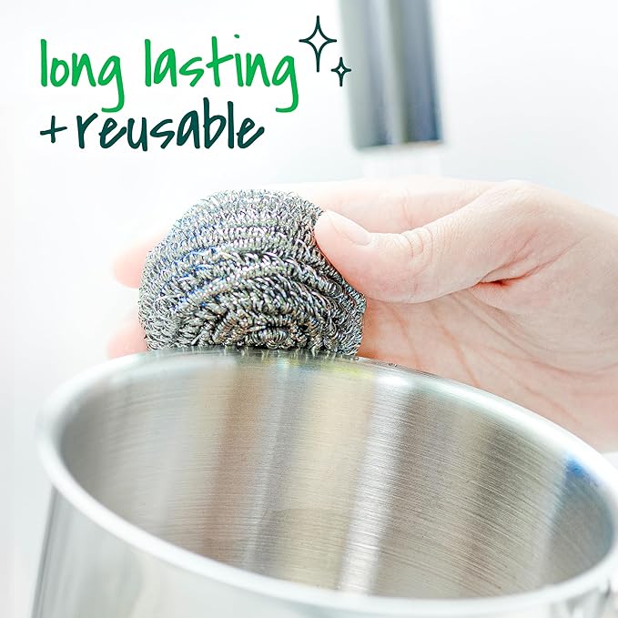 Scotch-Brite Stainless Steel Scrubbers, 3 Pack | Scouring Pads - Image 6