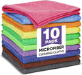 TEAWOO 10 Colors Microfiber Cleaning Cloths, 10 Pack Assorted Cleaning Rags | by TEAWOO