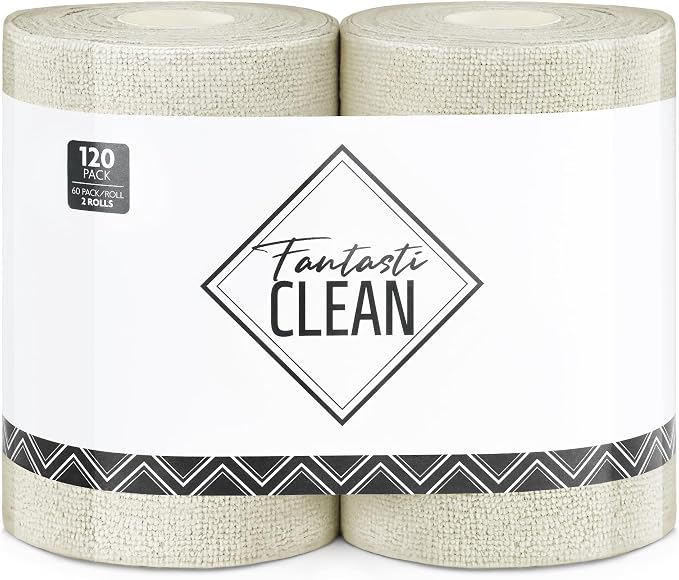 Fantasticlean Microfiber Cleaning Cloth Roll 120 Pack by Fantasticlean