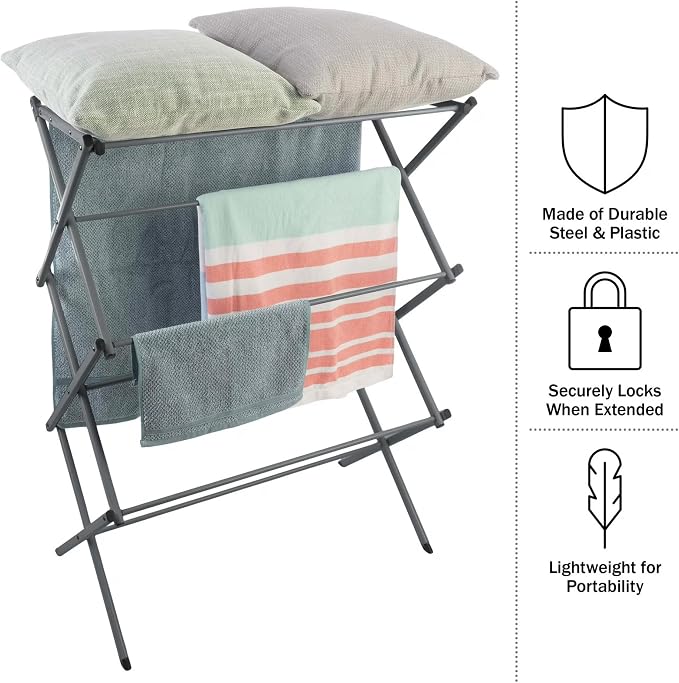 Collapsible Drying Rack for Laundry, Foldable Heavy Duty Clothes Drying Rack - Image 2