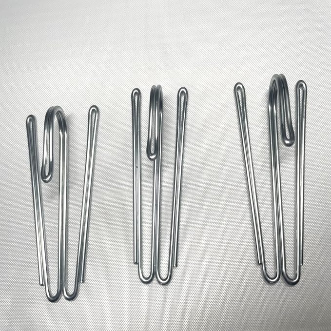 60 pcs Stainless Steel Curtain Hooks Drapery W Shape Hook Stainless Curtain - Image 3