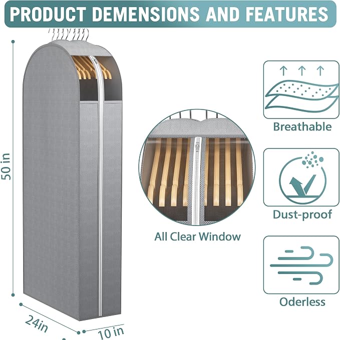 Liuoud 10" Gusseted Garment Bags - Image 2