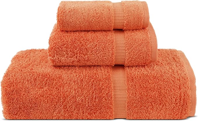 Chakir Turkish Linens 100% Cotton Personalized 3-Piece Set, Coral | - Image 4