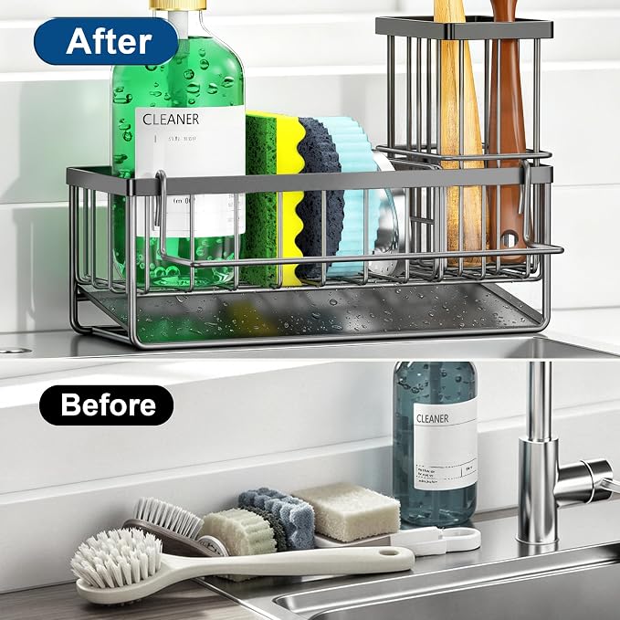 Sponge Holder for Kitchen Sink, Kitchen Sink Caddy, Kitchen Sink Sponge Holder - Image 5