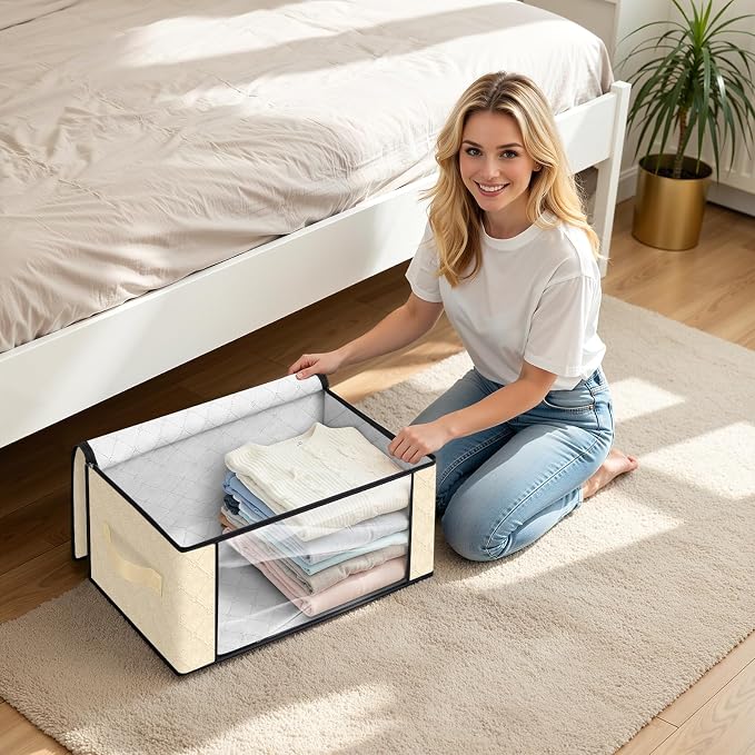 35L Closet Organizers, Foldable Under Bed Storage Containers | Storage Bags - Image 5