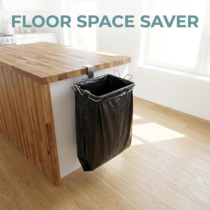 Trash Bag Holder Table Side Garbage Bag Holder Hanging Trash Can - Image 6
