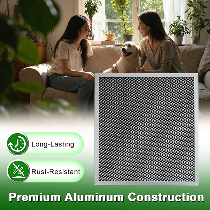 2-Pack Air Exchanger Filter 12-7/8 x 11-3/4 x 3/4 Inches Compatible with Broan ERV100HC HRV100H Ventilation System Replace#: SV03096